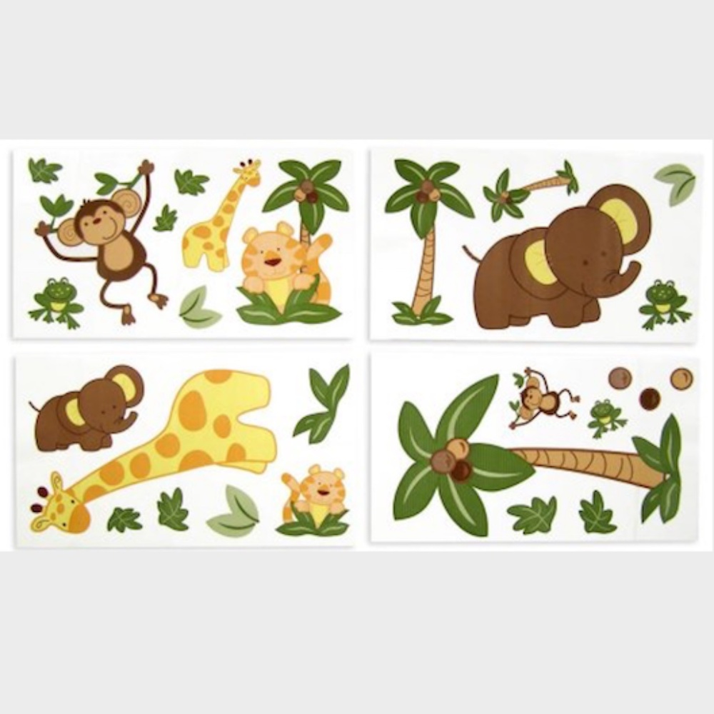 Jungle Babies Removable Wall Decals
